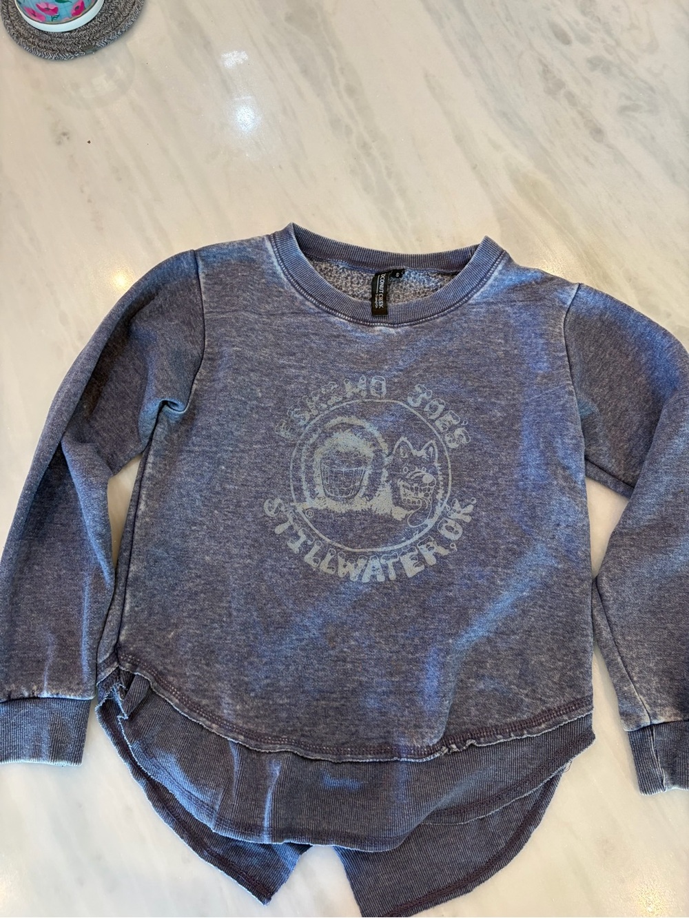 Coconut Creek Acid Wash Beach Sweatshirt Women S Blue Coastal Graphic Pullover